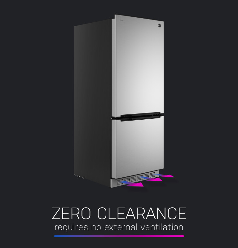 10.0 cu. ft. 12V DC Bottom Freezer Refrigerator PBV10RSTSS