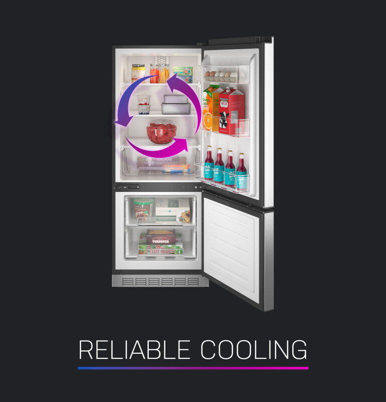 10.0 cu. ft. 12V DC Bottom Freezer Refrigerator PBV10RSTSS