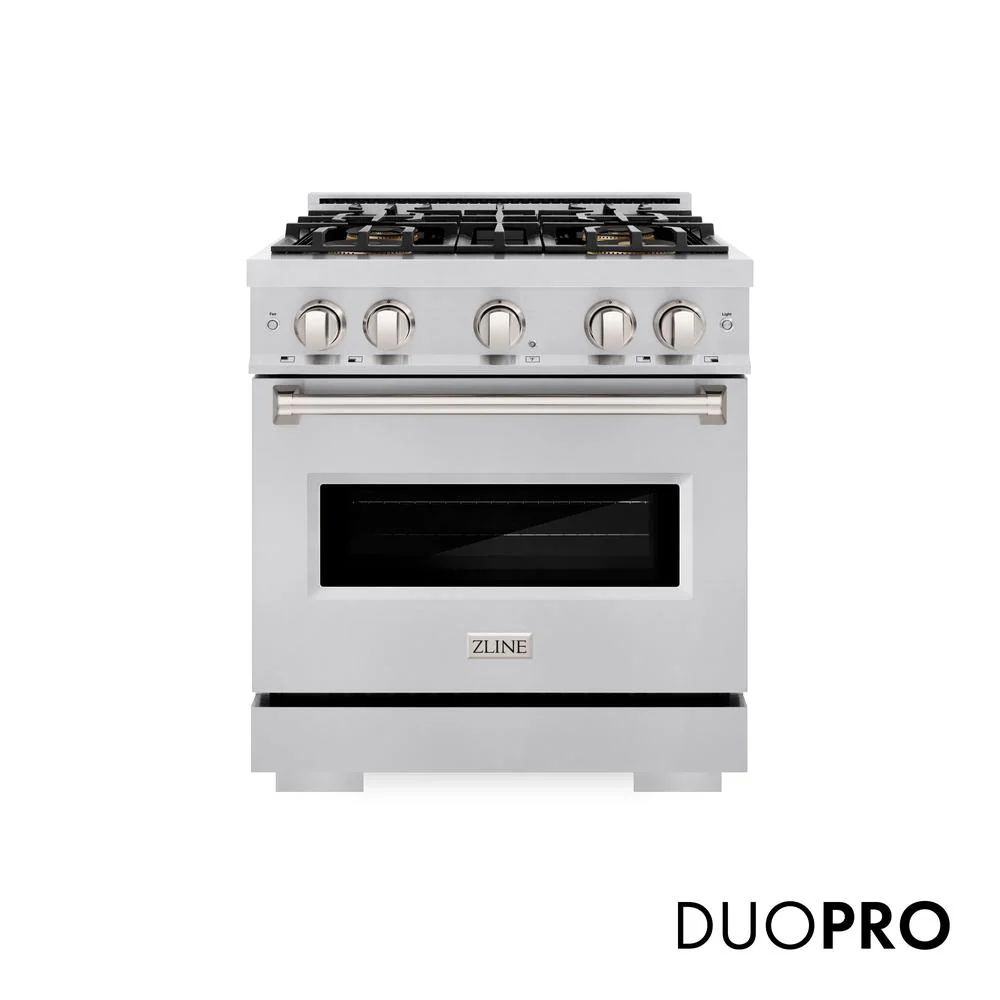 30 In. 4.2 Cu. Ft. Classic Dual Fuel Range With 4 Burner Duopro™ Cooktop And Electric Convection Oven In Stainless Steel PCDR30