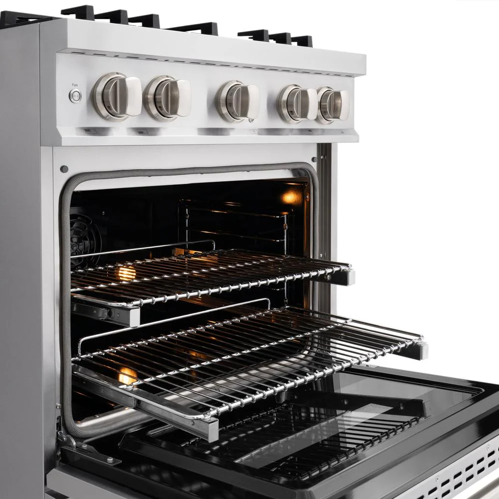 30 In. 4.2 Cu. Ft. Classic Dual Fuel Range With 4 Burner Duopro™ Cooktop And Electric Convection Oven In Stainless Steel PCDR30