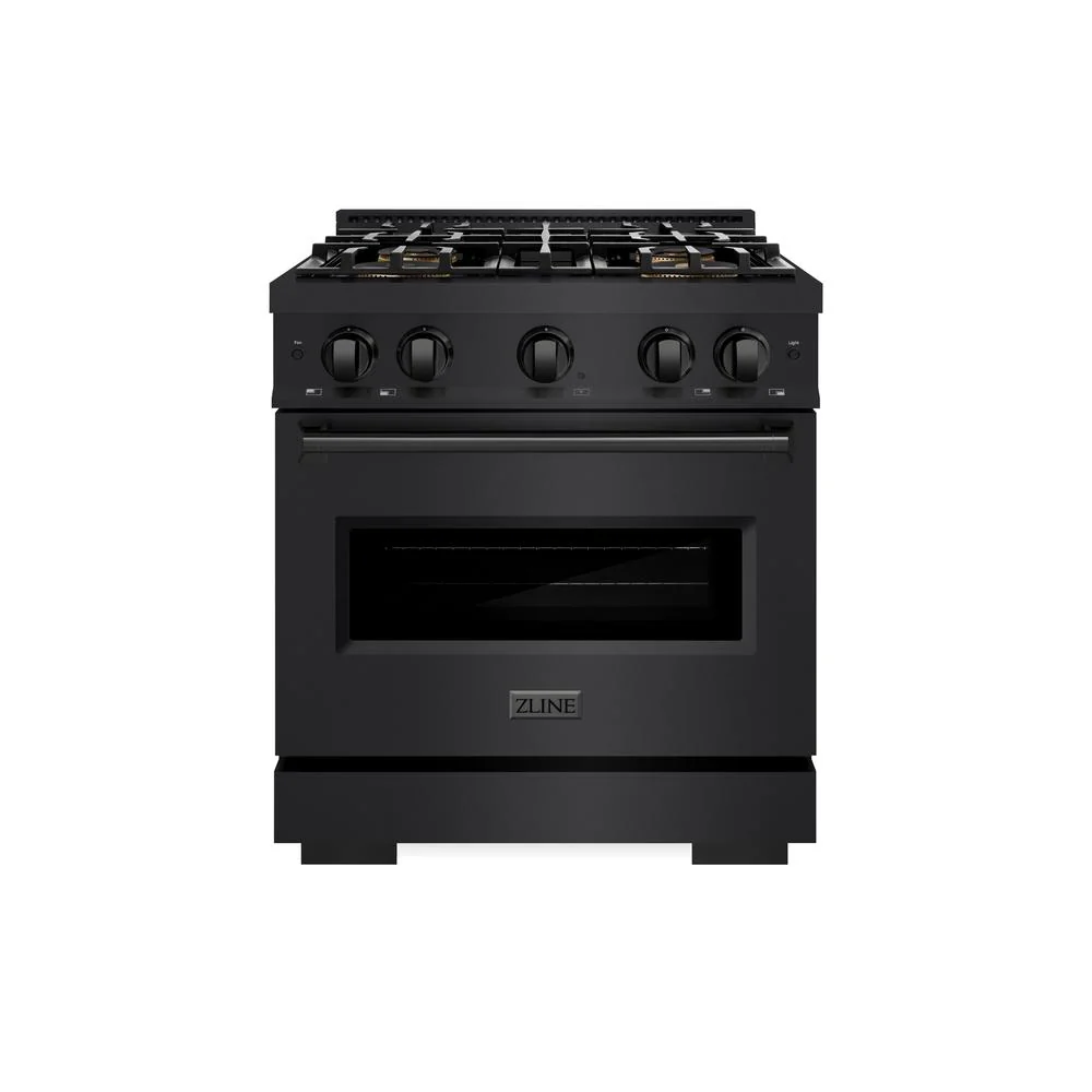 30 In. 4.2 Cu. Ft. Classic Dual Fuel Range With 4 Burner Duopro™ Cooktop And Electric Convection Oven In Black Stainless Steel PCDRB30