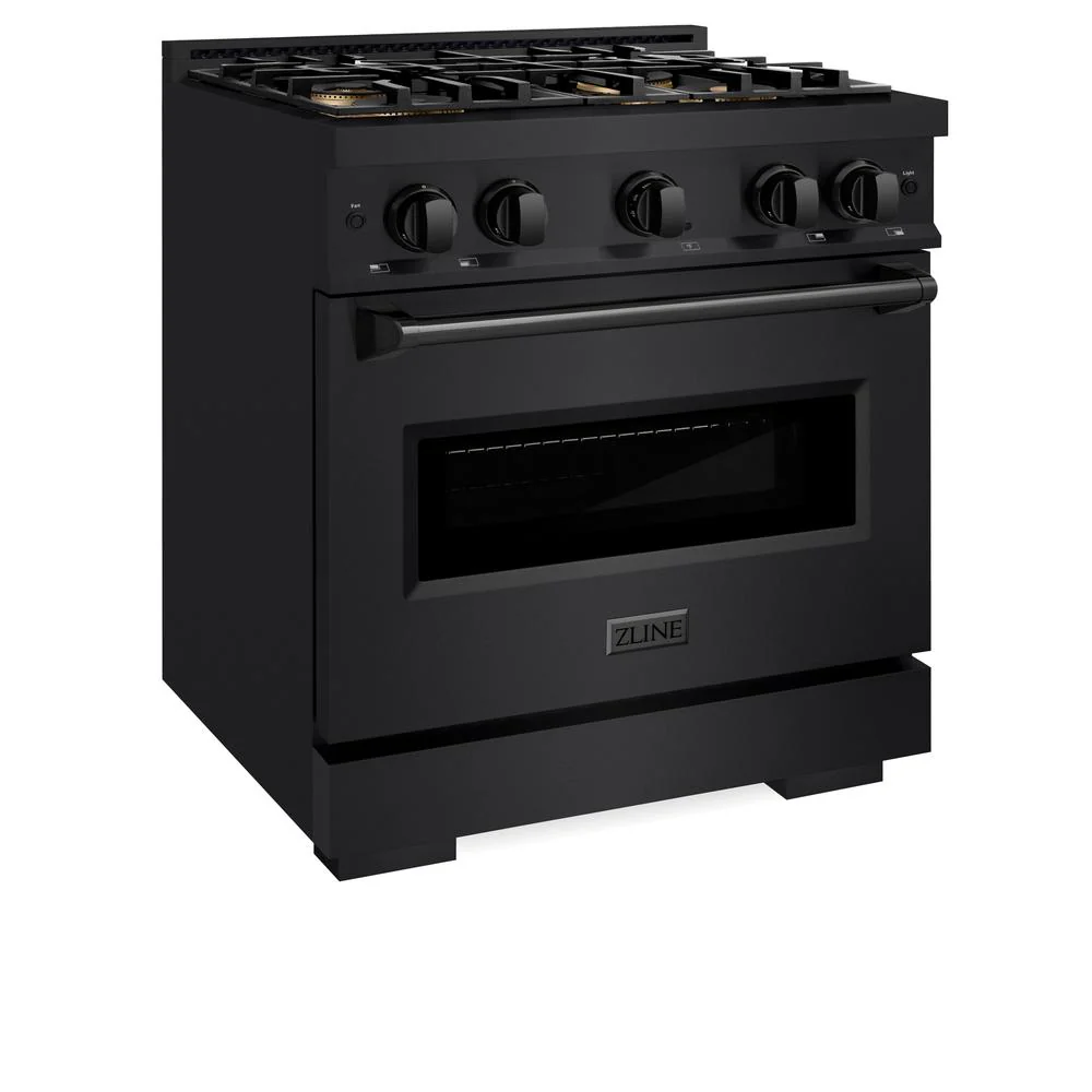 30 In. 4.2 Cu. Ft. Classic Dual Fuel Range With 4 Burner Duopro™ Cooktop And Electric Convection Oven In Black Stainless Steel PCDRB30
