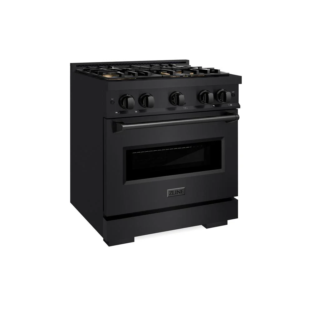30 In. 4.2 Cu. Ft. Classic Dual Fuel Range With 4 Burner Duopro™ Cooktop And Electric Convection Oven In Black Stainless Steel PCDRB30