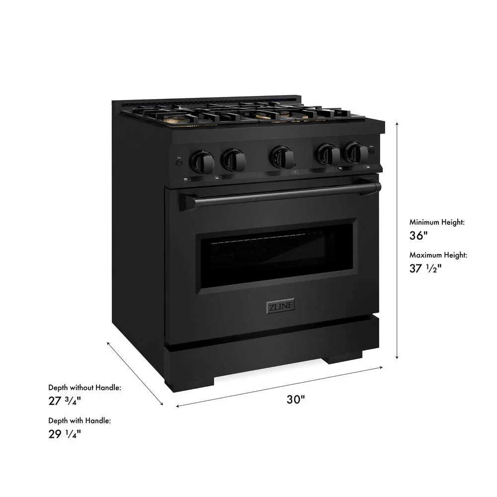 30 In. 4.2 Cu. Ft. Classic Dual Fuel Range With 4 Burner Duopro™ Cooktop And Electric Convection Oven In Black Stainless Steel PCDRB30