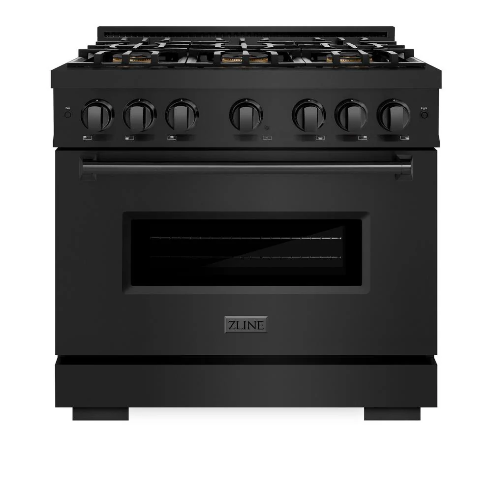36 In. 5.2 Cu. Ft. Classic Dual Fuel Range With 6 Burner Duopro™ Cooktop And Electric Convection Oven In Black Stainless Steel PCDRB36