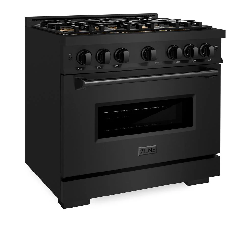 36 In. 5.2 Cu. Ft. Classic Dual Fuel Range With 6 Burner Duopro™ Cooktop And Electric Convection Oven In Black Stainless Steel PCDRB36