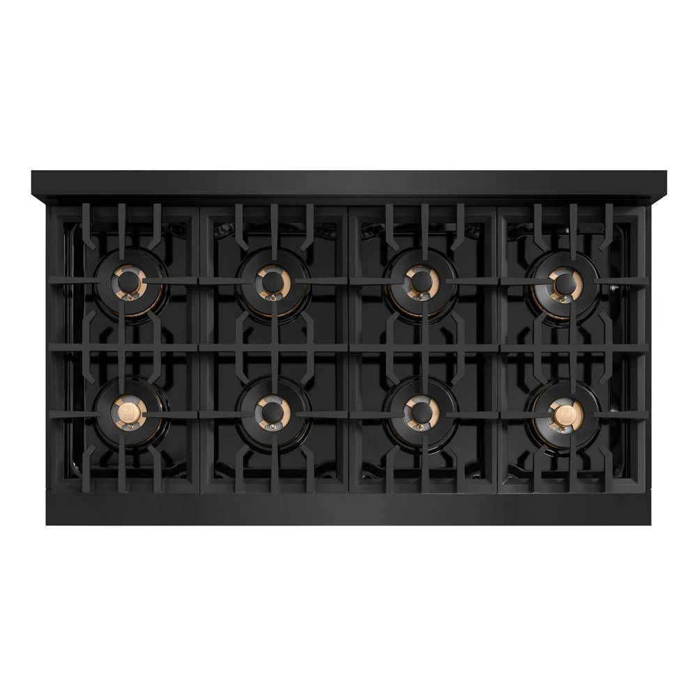 48 In. 6.7 Cu. Ft. Classic Dual Fuel Range With 8 Burner Duopro™ Cooktop And Dual Ovens In Black Stainless Steel PCDRB48