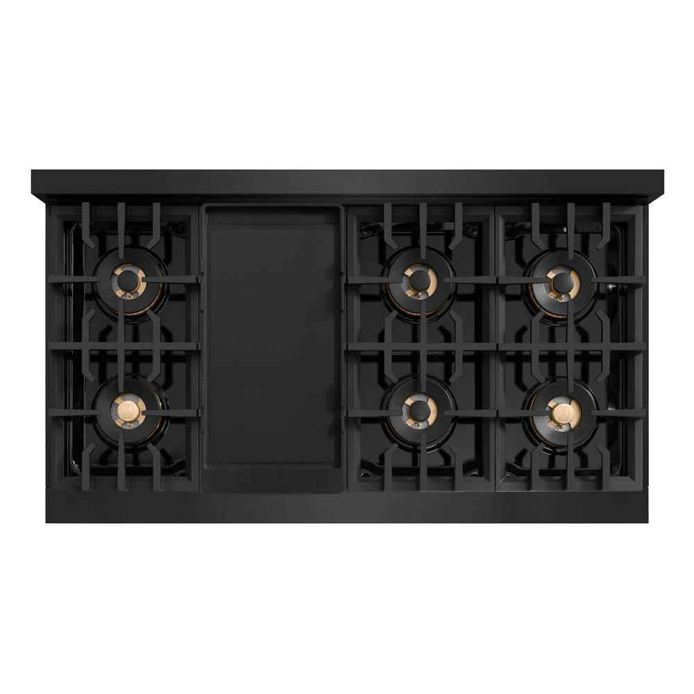 48 In. 6.7 Cu. Ft. Classic Dual Fuel Range With 8 Burner Duopro™ Cooktop And Dual Ovens In Black Stainless Steel PCDRB48