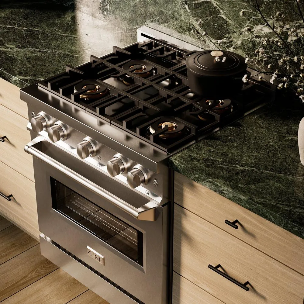 30 In. 4.2 Cu. Ft. Classic Dual Fuel Range With 4 Burner Duopro™ Cooktop And Electric Convection Oven In Satin Stainless Steel PCDRS30