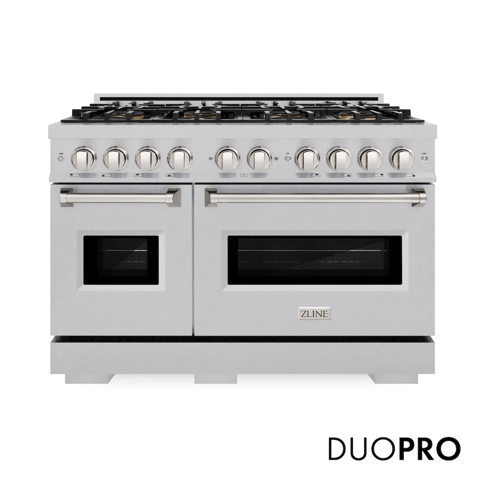 48 In. 6.7 Cu. Ft. Classic Dual Fuel Range With 8 Burner Duopro™ Cooktop And Dual Ovens In Satin Stainless Steel PCDRS48