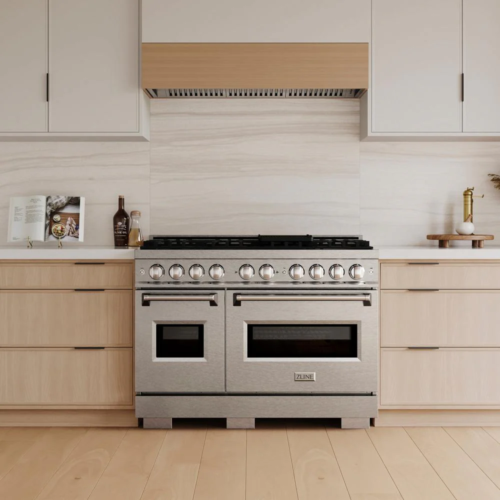 48 In. 6.7 Cu. Ft. Classic Dual Fuel Range With 8 Burner Duopro™ Cooktop And Dual Ovens In Satin Stainless Steel PCDRS48