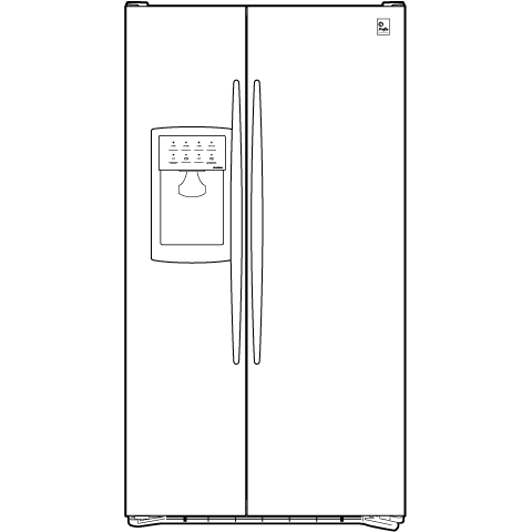Counter-Depth 22.6 Cu. Ft. Side-by-Side Refrigerator PCF23NGTCC