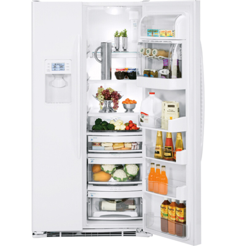 Counter-Depth 23.2 Cu. Ft. Side-by-Side with Integrated Dispenser PCF23PGWWW