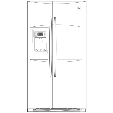 Counter-depth 23.2 Cu. Ft. Side-by-Side Refrigerator PCF23RGWWW