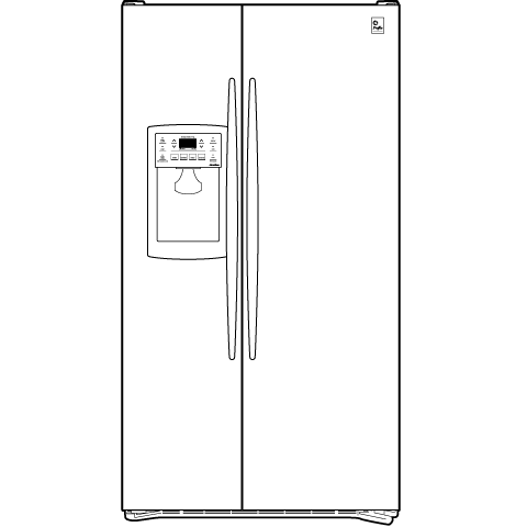 Counter-Depth 24.6 Cu. Ft. Side-by-Side PCF25PGTWW
