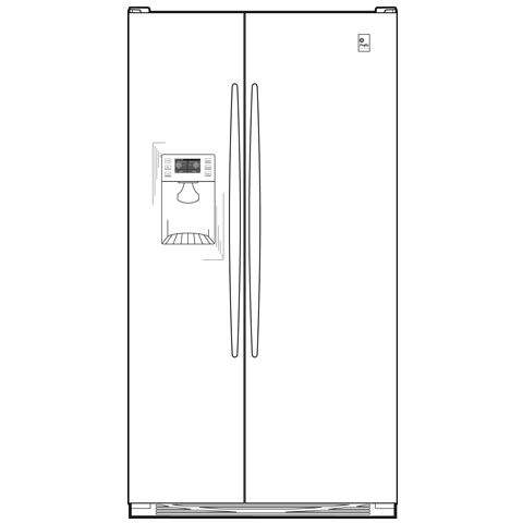 Counter-depth 24.6 Cu. Ft. Side-by-Side Refrigerator PCF25PGWBB