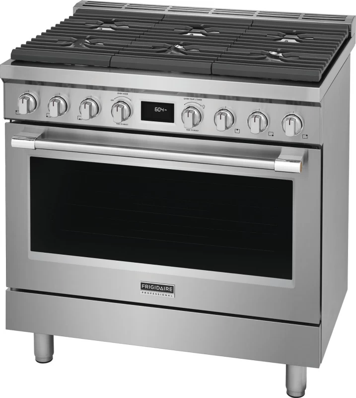 Frigidaire Professional 36" Dual-Fuel Freestanding Range Stainless Steel PCFD3670AF Picture 1