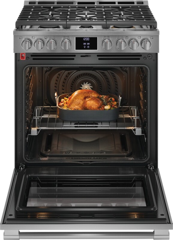 30" Gas Range with No Preheat and Air Fry view 3