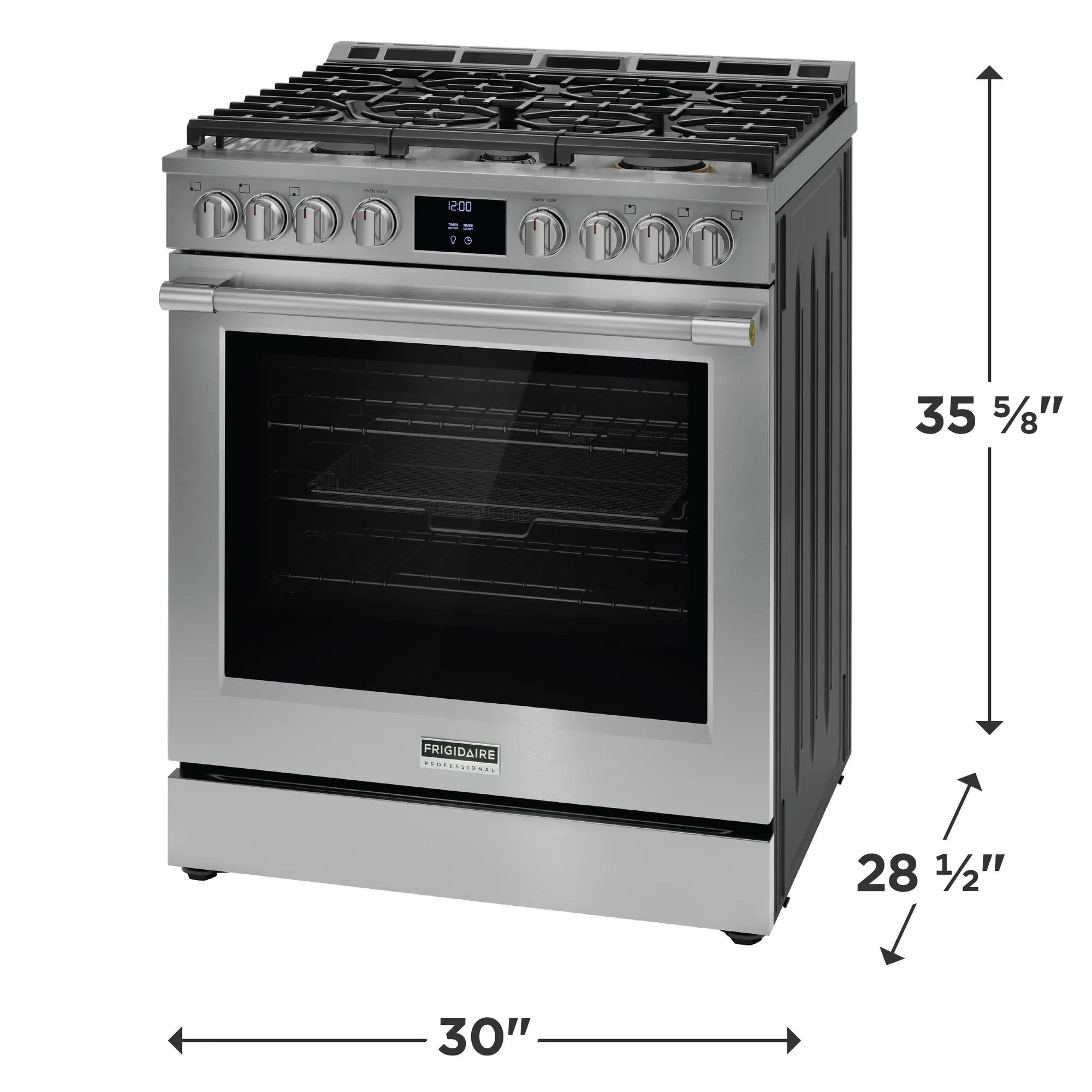 30” Gas Range with No Preheat + Air Fry, Includes Air Fry Tray PCFG3080AF