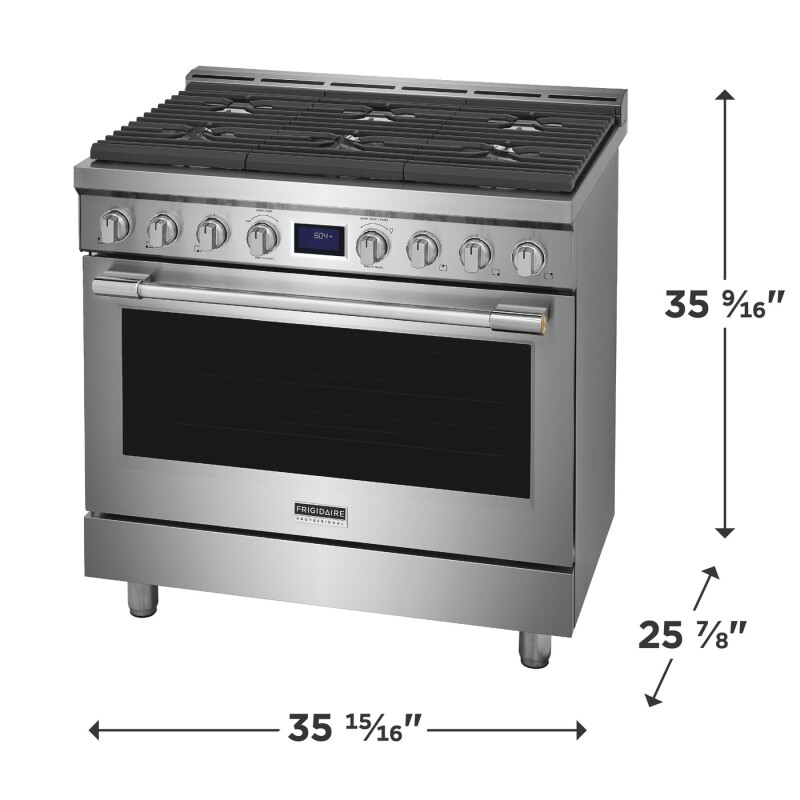 36" Front Control Freestanding Gas Range view 7