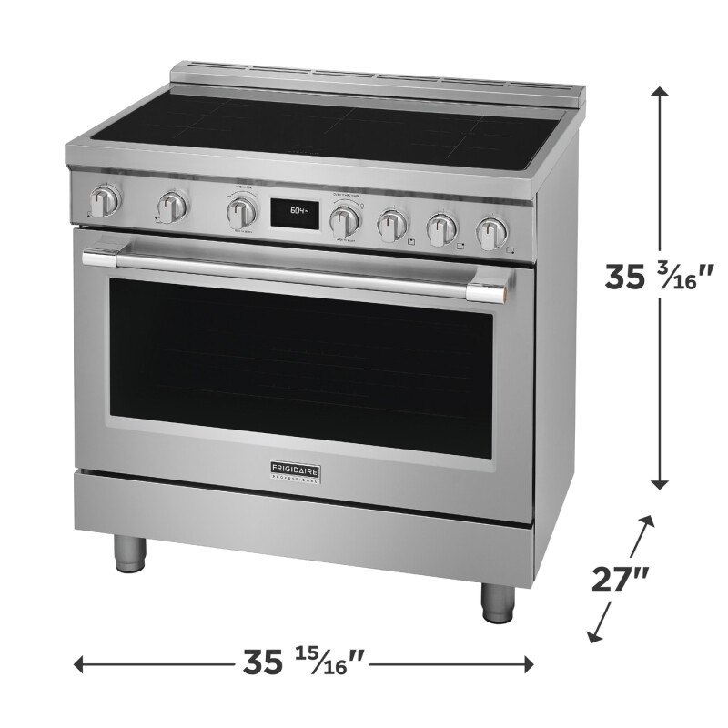36" Induction Freestanding Range view 7