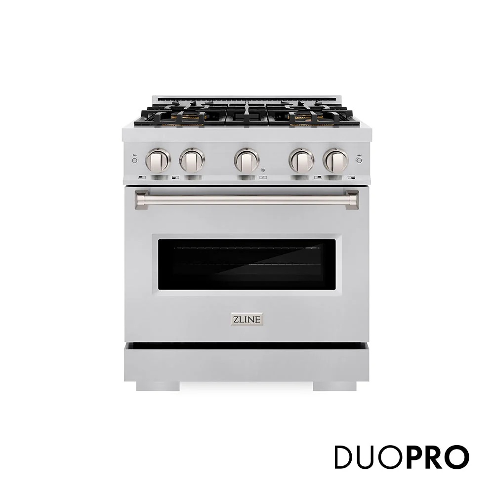 30 In. 4.2 Cu. Ft. Classic Gas Range With 4 Burner Duopro™ Cooktop And Convection Gas Oven In Stainless Steel PCGR30