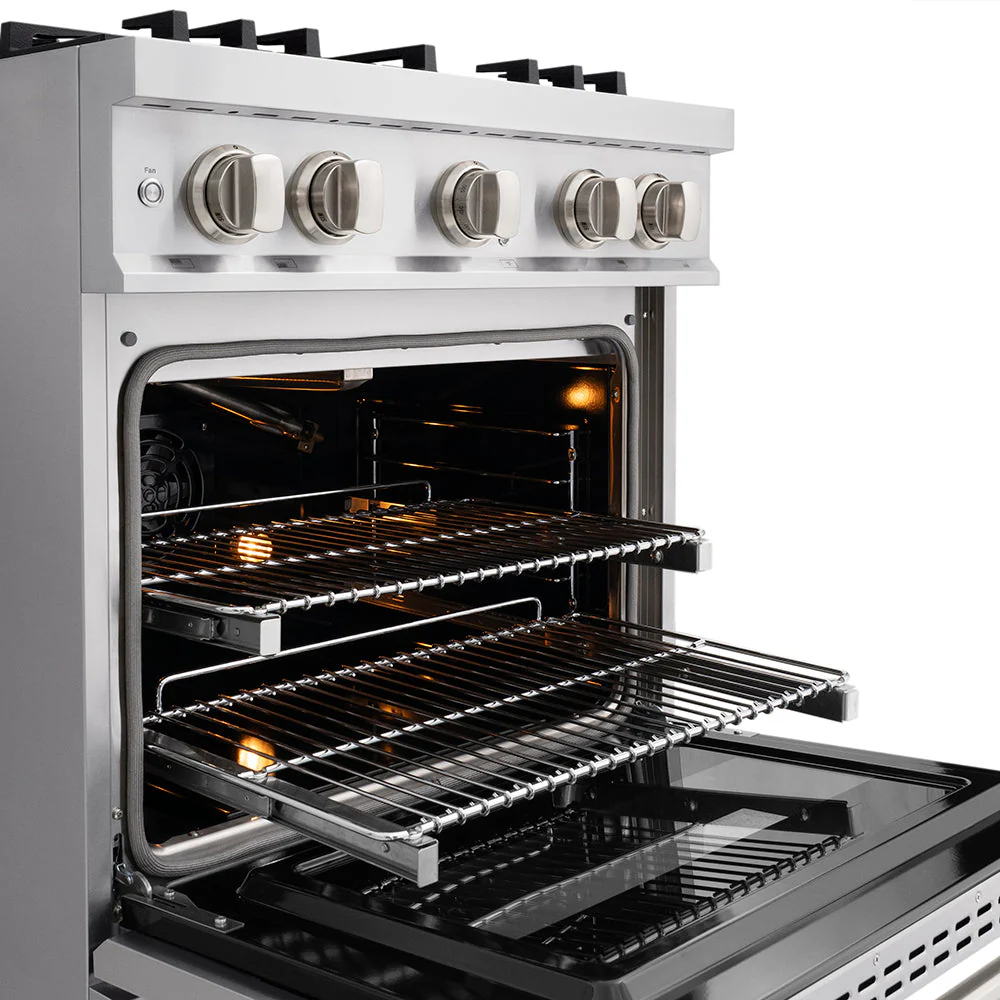 30 In. 4.2 Cu. Ft. Classic Gas Range With 4 Burner Duopro™ Cooktop And Convection Gas Oven In Stainless Steel PCGR30