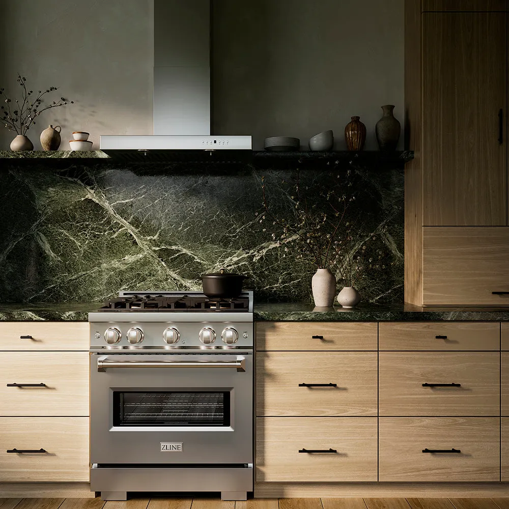 30 In. 4.2 Cu. Ft. Classic Gas Range With 4 Burner Duopro™ Cooktop And Convection Gas Oven In Stainless Steel PCGR30