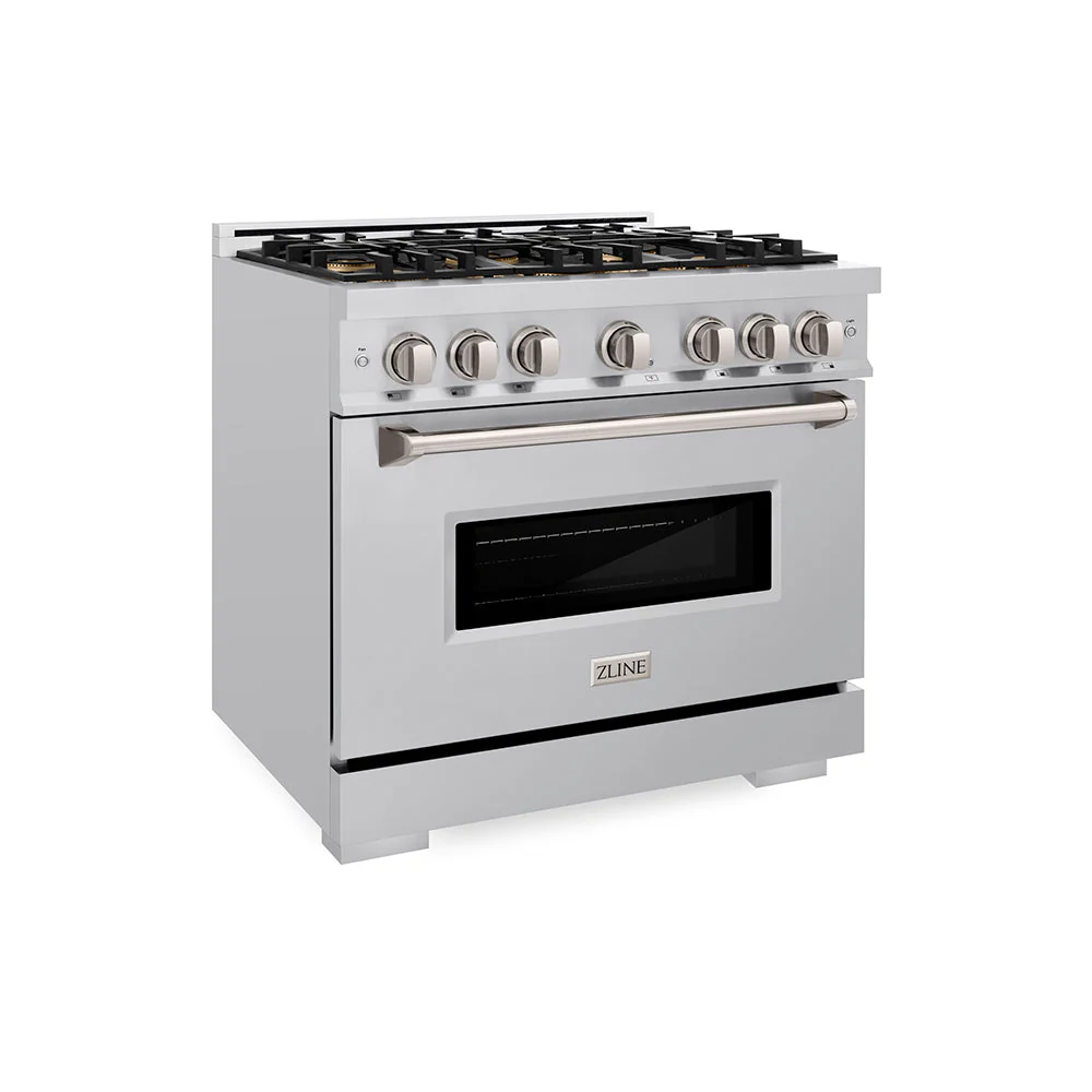36 In. 5.2 Cu. Ft. Classic Gas Range With 6 Burner Duopro™ Cooktop And Convection Gas Oven In Stainless Steel PCGR36