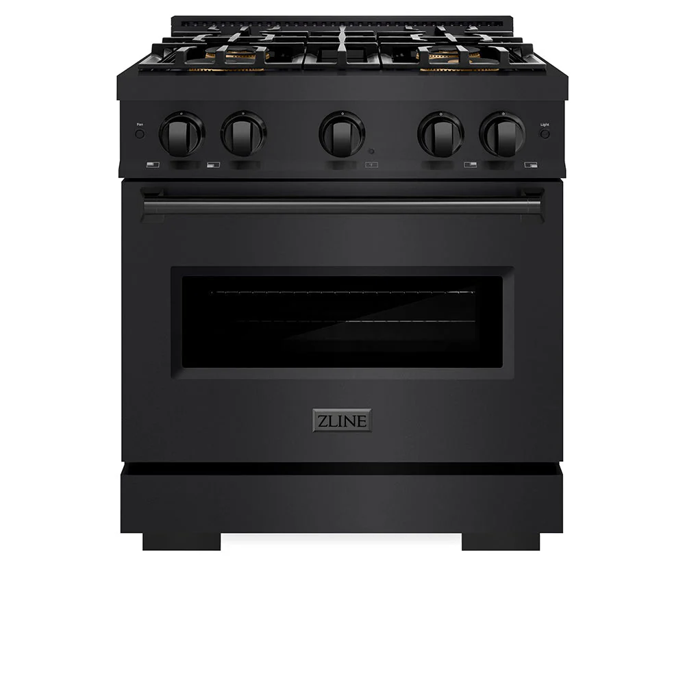 30 In. 4.2 Cu. Ft. Classic Gas Range With 4 Burner Duopro™ Cooktop And Convection Gas Oven In Black Stainless Steel PCGRB30