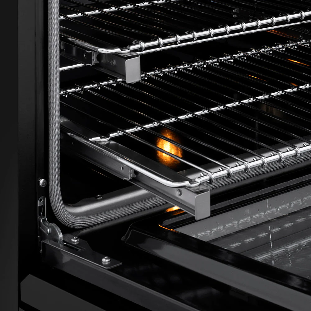 48 In. 6.7 Cu. Ft. Classic Gas Range With 8 Burner Duopro™ Cooktop And Dual Ovens In Black Stainless Steel PCGRB48