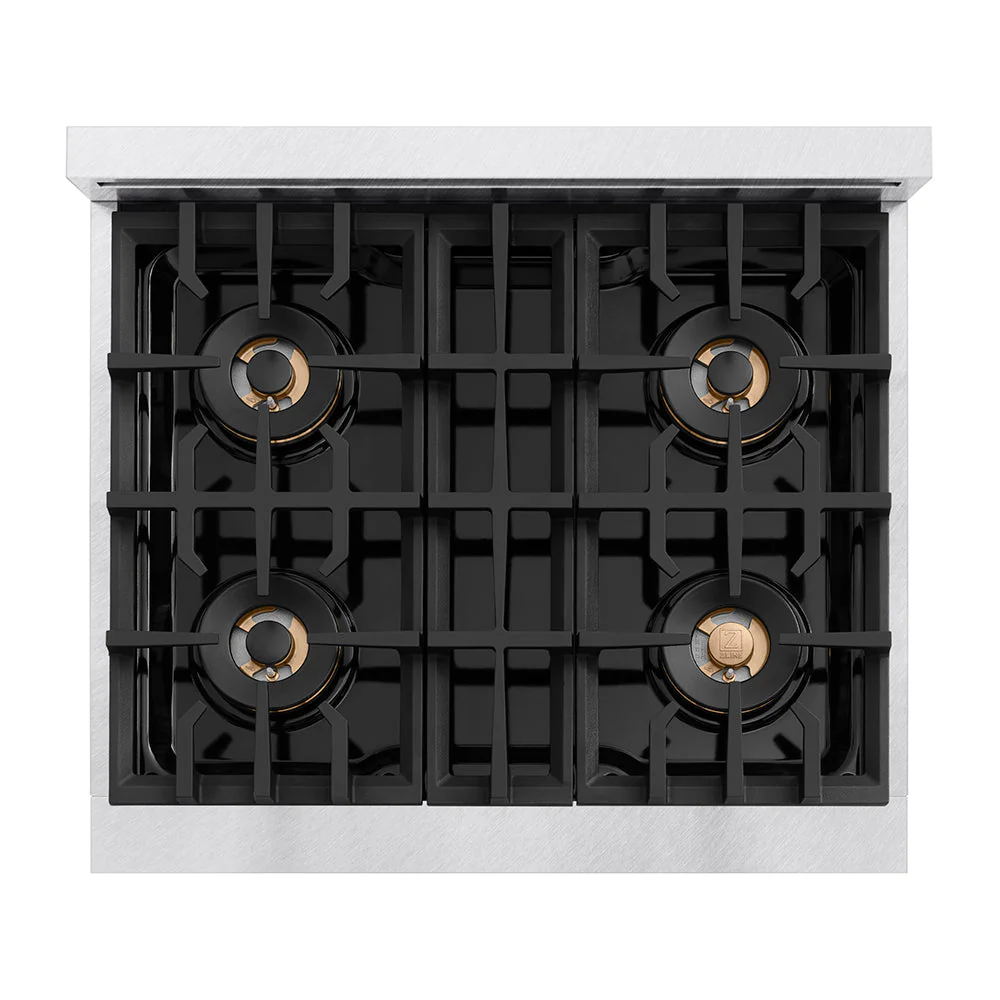 30 In. 4.2 Cu. Ft. Classic Gas Range With 4 Burner Duopro™ Cooktop And Convection Gas Oven In Satin Stainless Steel PCGRS30