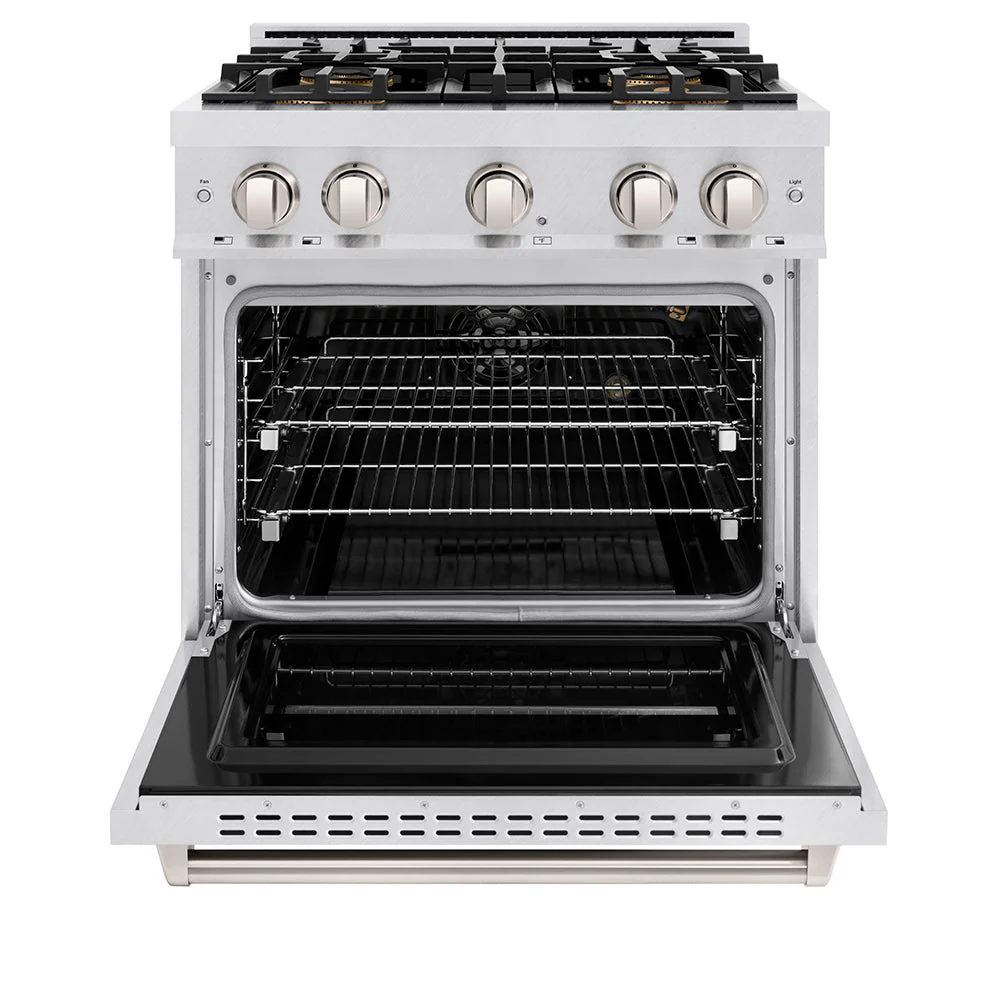 30 In. 4.2 Cu. Ft. Classic Gas Range With 4 Burner Duopro™ Cooktop And Convection Gas Oven In Satin Stainless Steel PCGRS30
