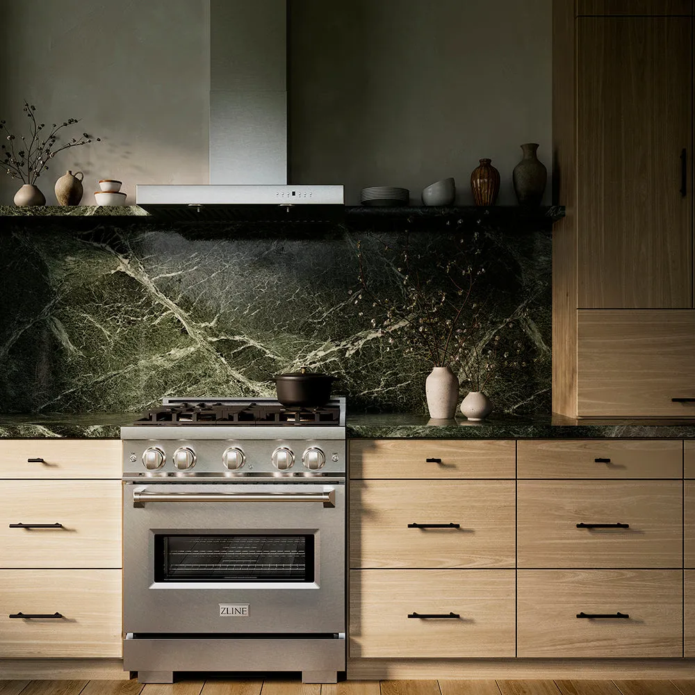 30 In. 4.2 Cu. Ft. Classic Gas Range With 4 Burner Duopro™ Cooktop And Convection Gas Oven In Satin Stainless Steel PCGRS30