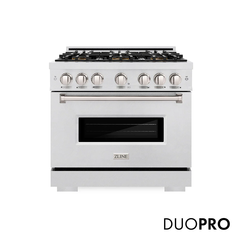 36 In. 5.2 Cu. Ft. Classic Gas Range With 6 Burner Duopro™ Cooktop And Convection Gas Oven In Satin Stainless Steel PCGRS36