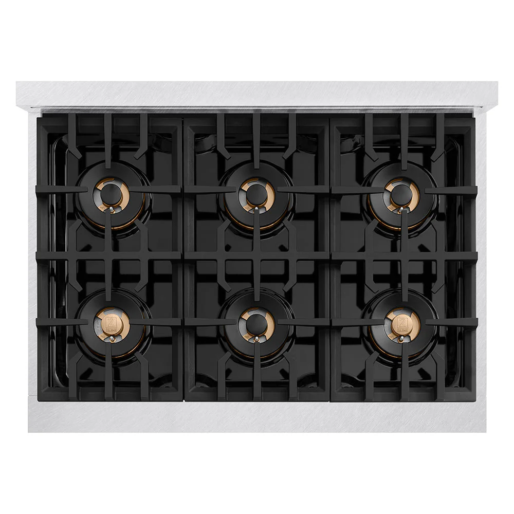 36 In. 5.2 Cu. Ft. Classic Gas Range With 6 Burner Duopro™ Cooktop And Convection Gas Oven In Satin Stainless Steel PCGRS36