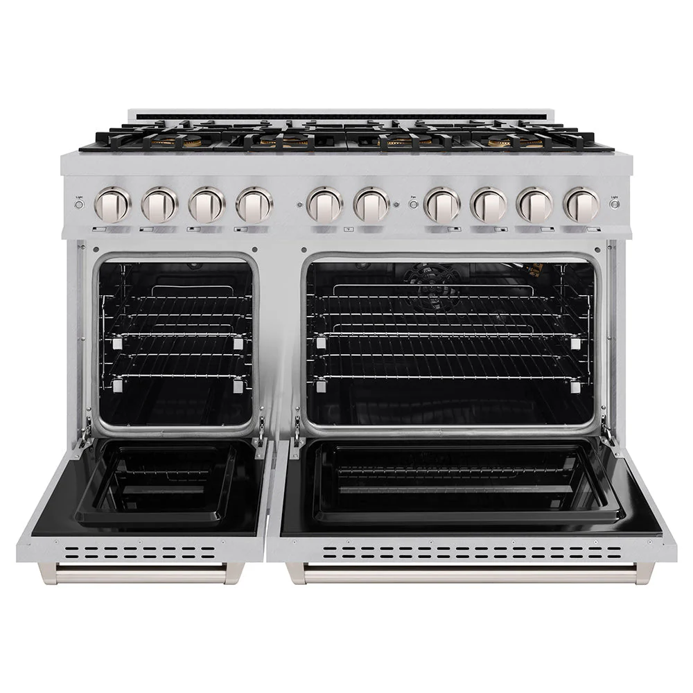48 In. 6.7 Cu. Ft. Classic Gas Range With 8 Burner Duopro™ Cooktop And Dual Ovens In Satin Stainless Steel PCGRS48