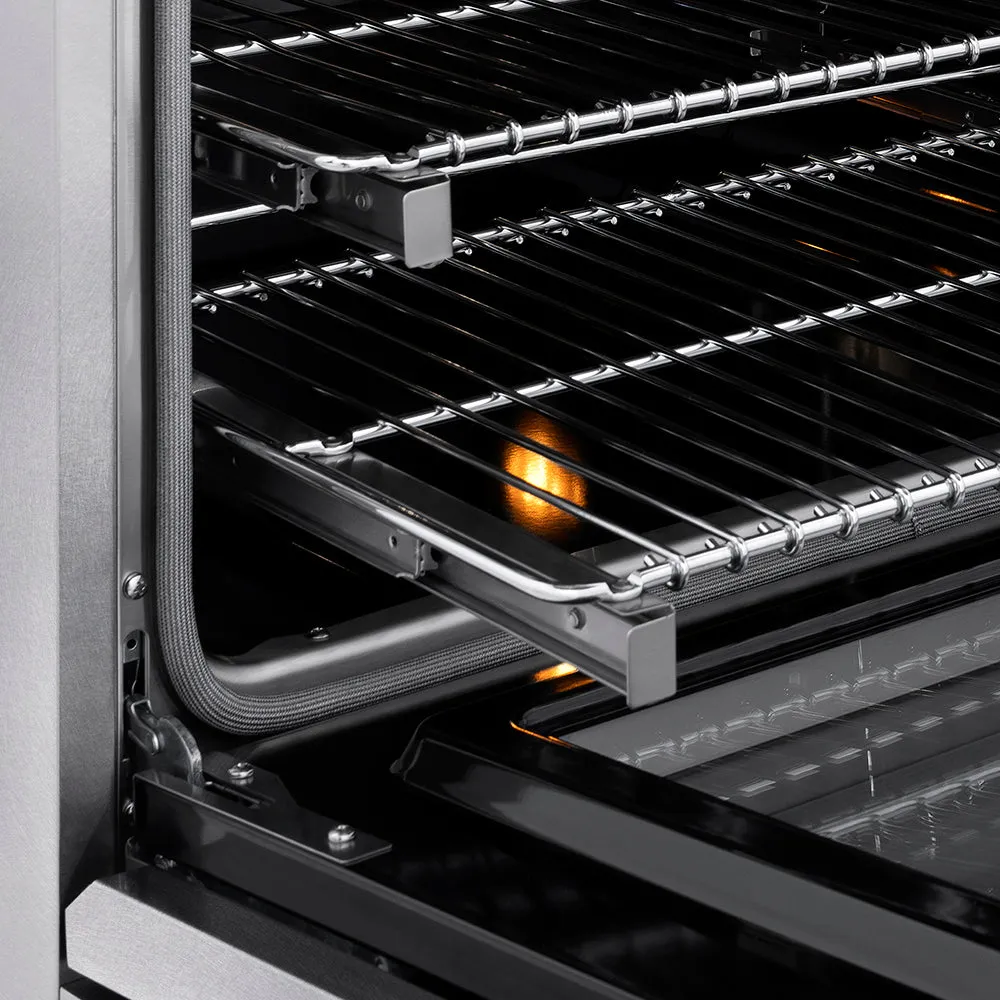 Autograph Edition 48 In. 6.7 Cu. Ft. Classic Gas Range With 8 Burner Duopro™ Cooktop And Dual Ovens In Satin Stainless Steel And Champagne Bronze Accents PCGRSZ48CB