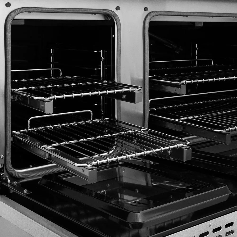 Autograph Edition 48 In. 6.7 Cu. Ft. Classic Gas Range With 8 Burner Duopro™ Cooktop And Dual Ovens In Satin Stainless Steel And Champagne Bronze Accents PCGRSZ48CB
