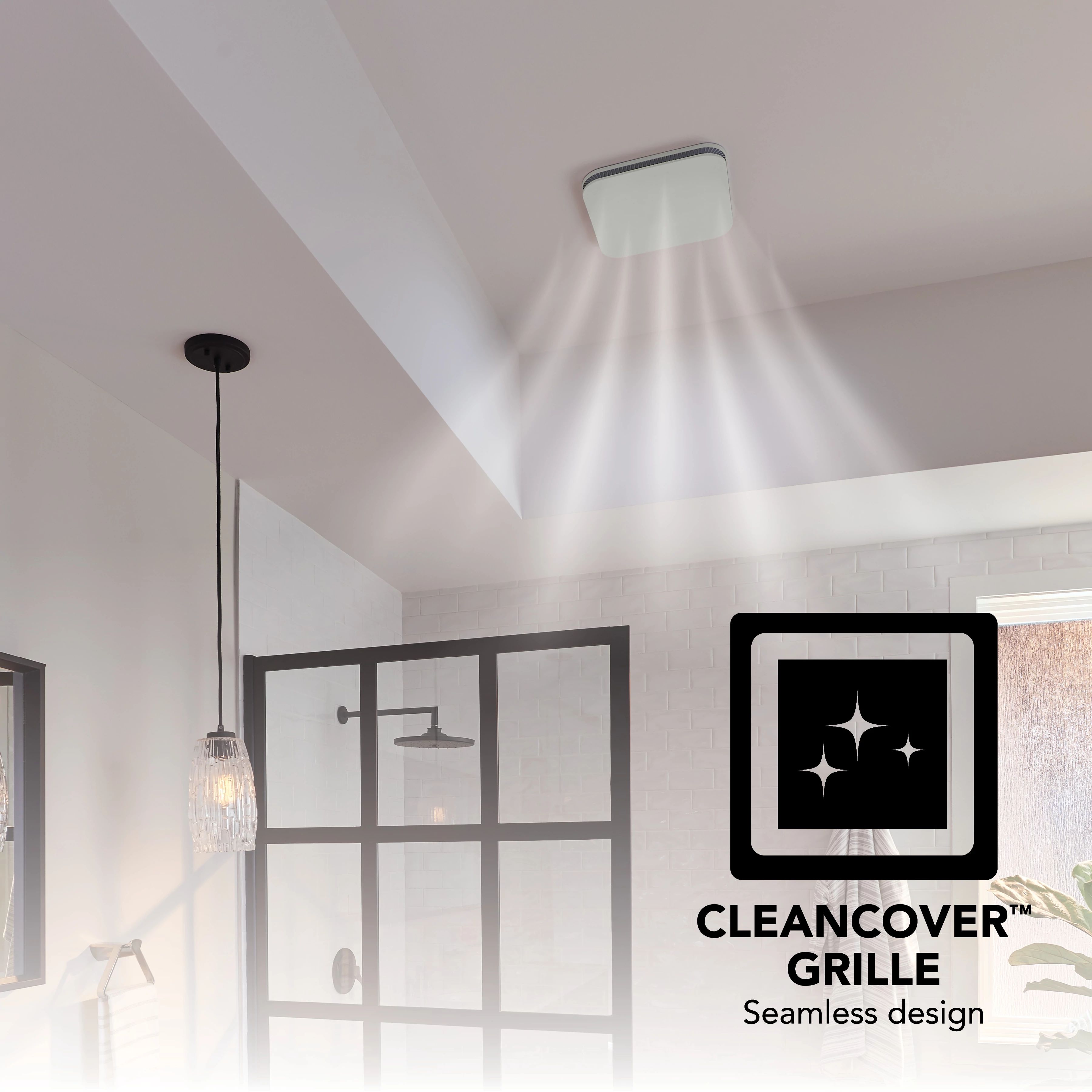FlexAir Selectable Bathroom Exhaust Fan, 80/110 CFM w/ CleanCover™ Grille PCPE811K
