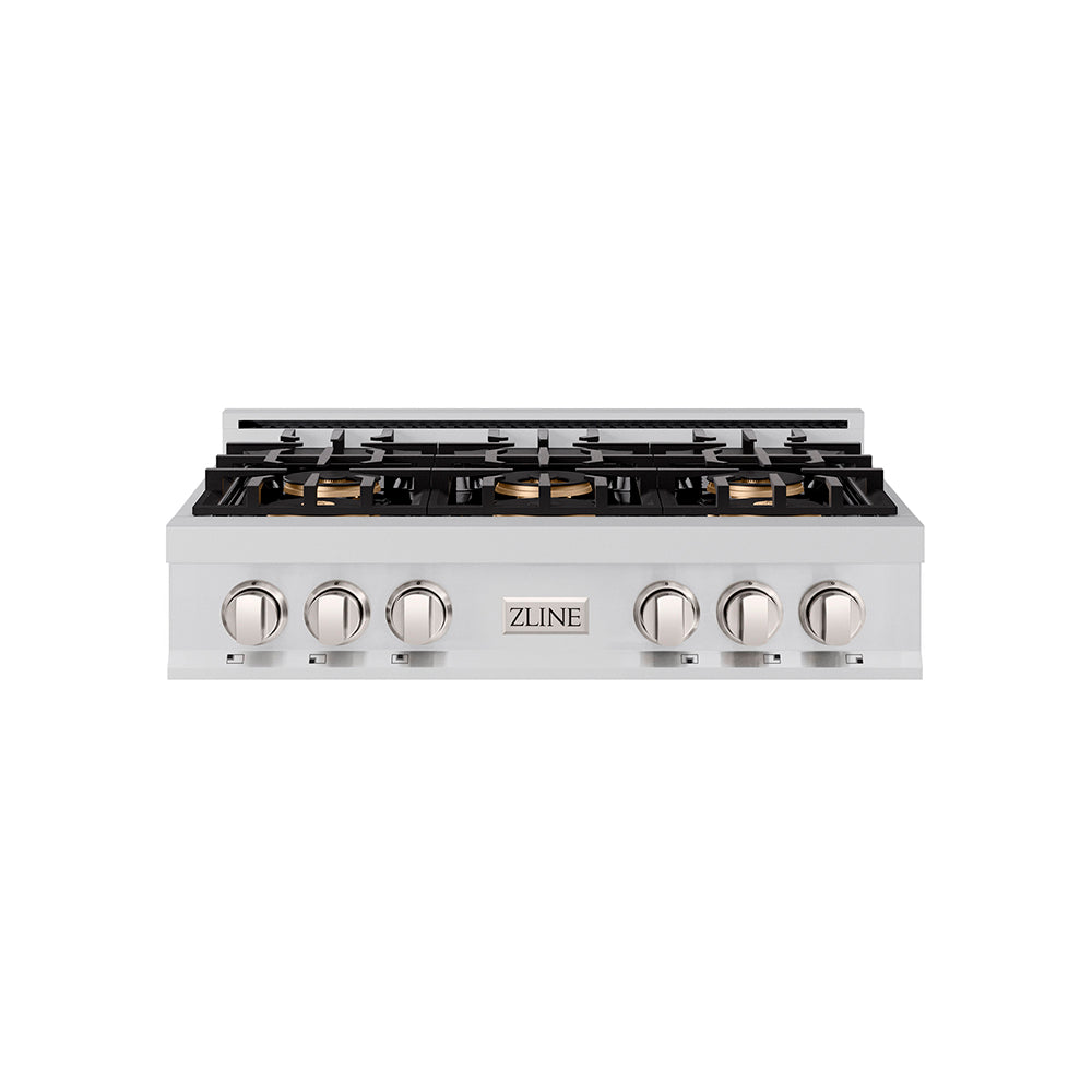 36 In. Classic Gas Rangetop With 6 Burner Duopro™ Cooktop In Stainless Steel PCRT36