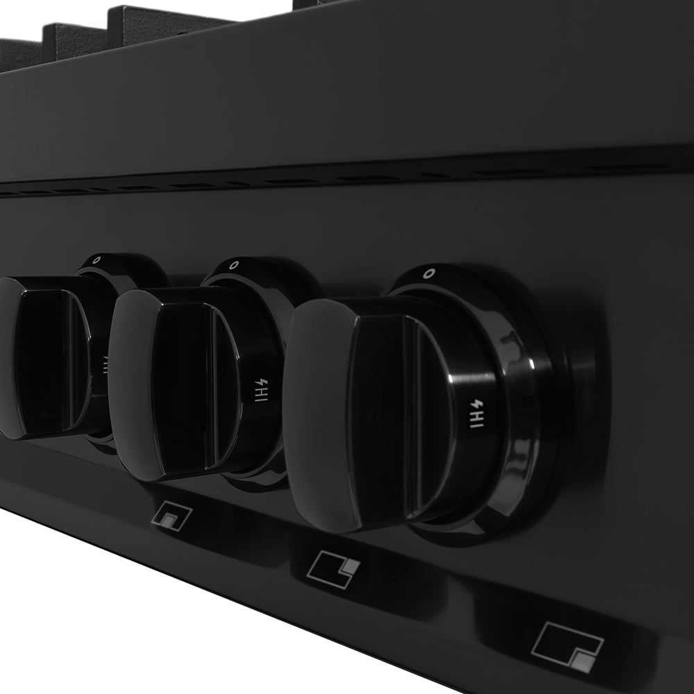 36 In. Classic Gas Rangetop With 6 Burner Duopro™ Cooktop In Black Stainless Steel PCRTB36