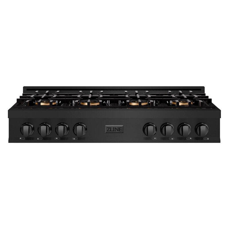 48 In. Classic Gas Rangetop With 8 Burner Duopro™ Cooktop In Black Stainless Steel PCRTB48