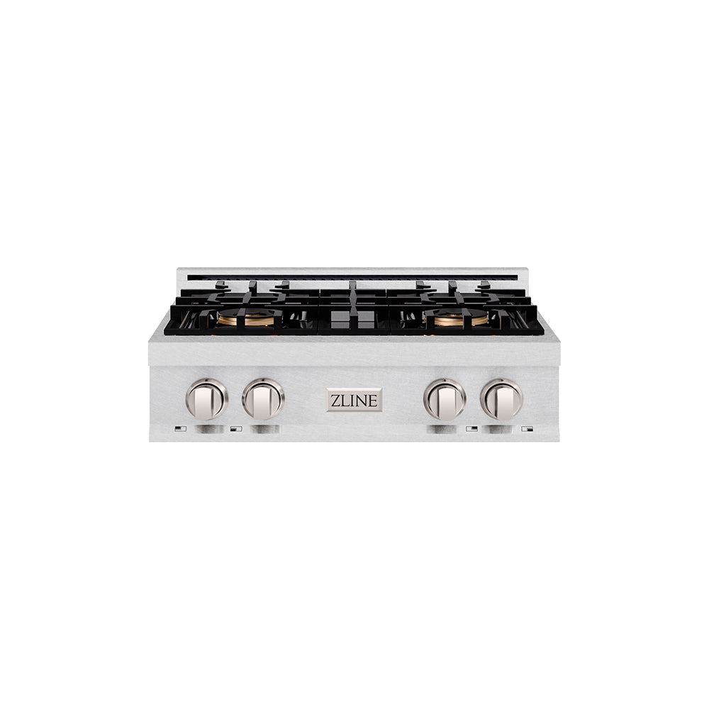 30 In. Classic Gas Rangetop With 4 Burner Duopro™ Cooktop In Satin Stainless Steel PCRTS30