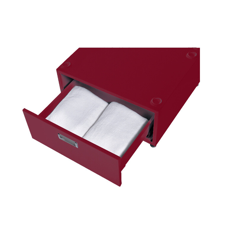 24in Laundry Pedestal 11in tall + Rollout Storage Drawer Adjustable feet Merlot PDL4455M