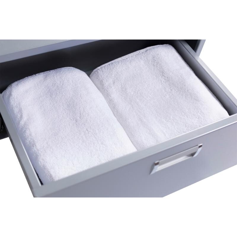 24in Laundry Pedestal 11in tall + Rollout Storage Drawer Adjustable feet PDL4455SILVER