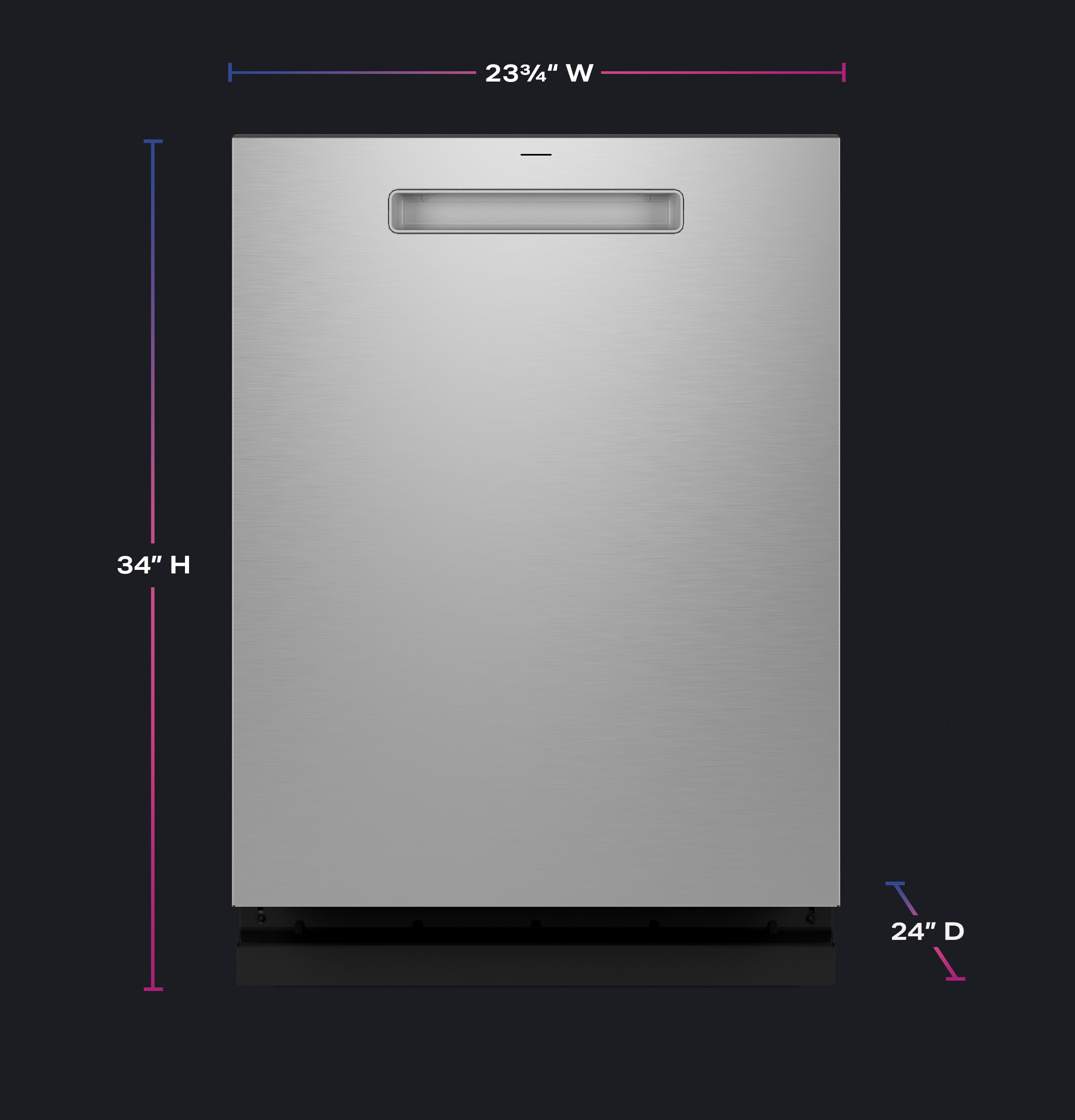 Fingerprint Resistant Top Control Stainless Interior Dishwasher with Microban Antimicrobial Technology view 4