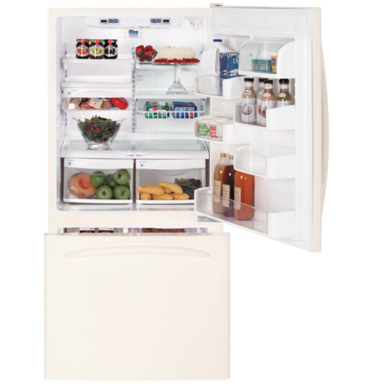 GE Profile 19.5 Cu. Ft. Bottom-Freezer Drawer Refrigerator Bisque PDS20MCRCC Picture 1