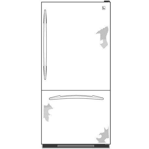 19.5 Cu. Ft. Stainless Bottom-Freezer Drawer Refrigerator PDS20SCRLSS