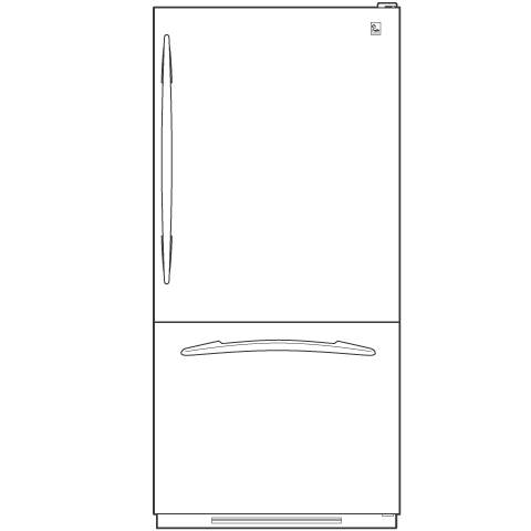 22.2 Cu. Ft. Bottom-Freezer Drawer Refrigerator PDS22MCRWW, product image 9 of 9